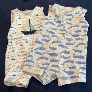 9 month boys sleeveless rompers